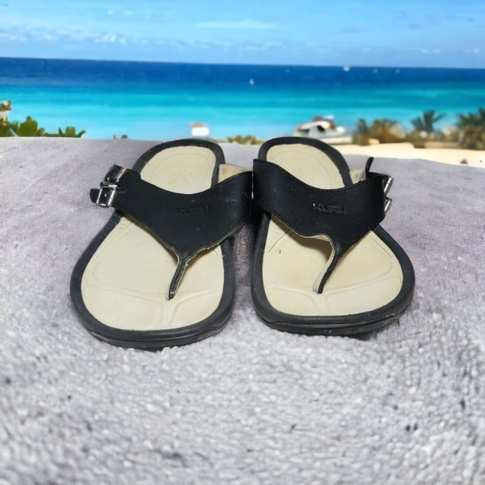 KURU Black and Cream Sandals